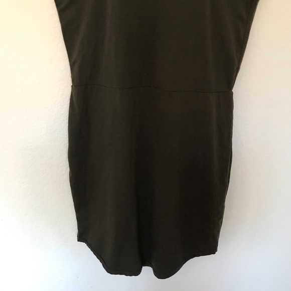 Diamanté Jeans Lace up Green Spring Dress - Picture 5 of 7